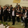 Die Brass Band Oberschwaben-Allgäu nimmt den Applaus entgegen