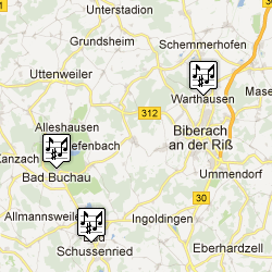 Geografische Konzertübersicht